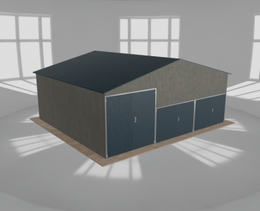 Hala blaszana 9x8m dwuspadowa Aluminium Wysoka