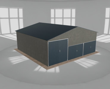 Hala blaszana 9x9m dwuspadowa Aluminium Wysoka