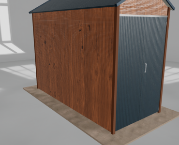 Hala blaszana 2x4.5m dwuspadowa Złoty dąb Wysoka