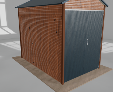 Hala blaszana 2.5x4m dwuspadowa Złoty dąb Wysoka