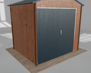 Hala blaszana 3.5x3m dwuspadowa Złoty dąb Wysoka