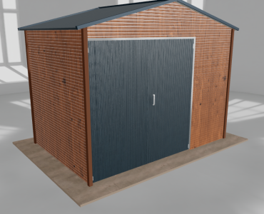 Hala blaszana 4.5x3m dwuspadowa Złoty dąb Wysoka