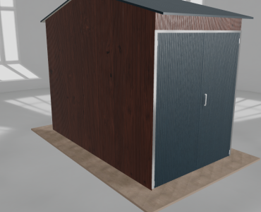 Hala stalowa 2.5x4.5m dwuspadowa Ciemny orzech Wysoka