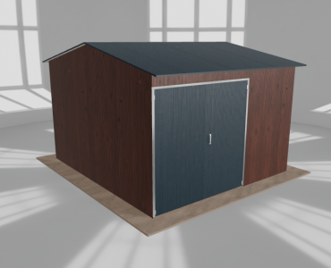 Hala stalowa 5x5.5m dwuspadowa Ciemny orzech Wysoka