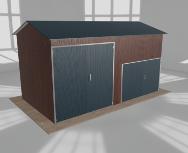 Hala stalowa 6.5x3.5m dwuspadowa Ciemny orzech Wysoka