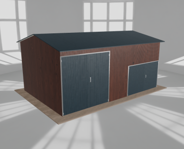 Hala stalowa 7.5x5m dwuspadowa Ciemny orzech Wysoka