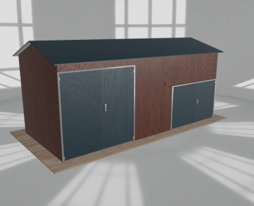 Hala stalowa 8x3.5m dwuspadowa Ciemny orzech Wysoka