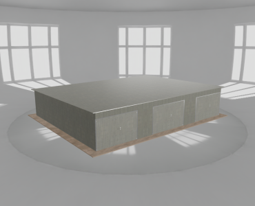 Garaż blaszany 11.5x9m trzystanowiskowy
  spad w tył Ocynk