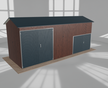 Hala stalowa 8.5x3m dwuspadowa Ciemny orzech Wysoka