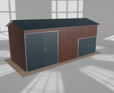 Hala stalowa 8.5x3.5m dwuspadowa Ciemny orzech Wysoka
