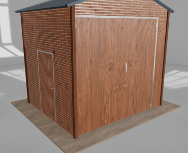 Hala blaszana 3.5x3m dwuspadowa Złoty dąb Wysoka