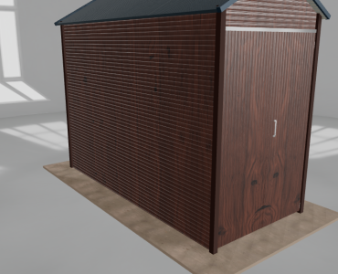 Hala blaszana 2x4.5m dwuspadowa Ciemny orzech Wysoka