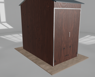 Hala stalowa 2x3.5m dwuspadowa Ciemny orzech Wysoka