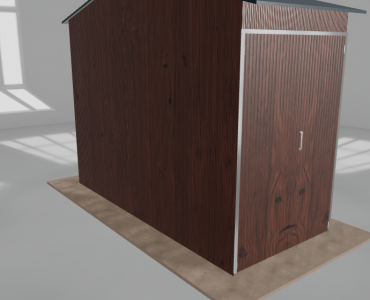Hala stalowa 2x4.5m dwuspadowa Ciemny orzech Wysoka
