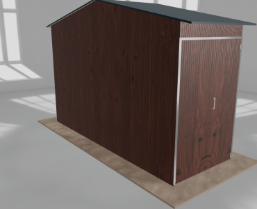 Hala stalowa 2x5.5m dwuspadowa Ciemny orzech Wysoka