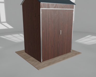Hala stalowa 2.5x2m dwuspadowa Ciemny orzech Wysoka