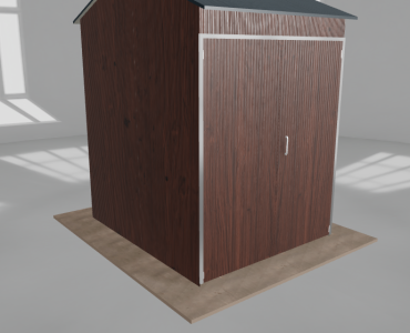 Hala stalowa 2.5x3m dwuspadowa Ciemny orzech Wysoka