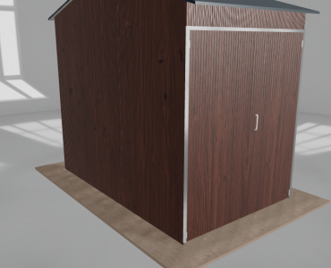 Hala stalowa 2.5x4m dwuspadowa Ciemny orzech Wysoka