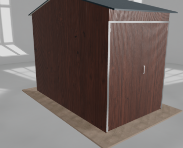 Hala stalowa 2.5x4.5m dwuspadowa Ciemny orzech Wysoka