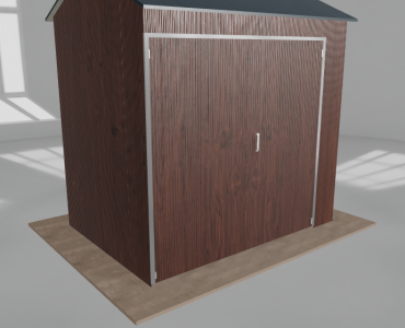 Hala stalowa 3.5x2.5m dwuspadowa Ciemny orzech Wysoka