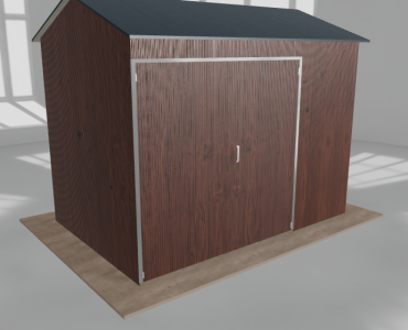 Hala stalowa 4.5x3m dwuspadowa Ciemny orzech Wysoka