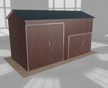Hala stalowa 6.5x3m dwuspadowa Ciemny orzech Wysoka