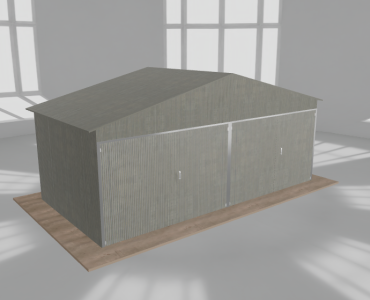 Garaż blaszany 6x3m dwustanowiskowy
  dwuspadowy Ocynk