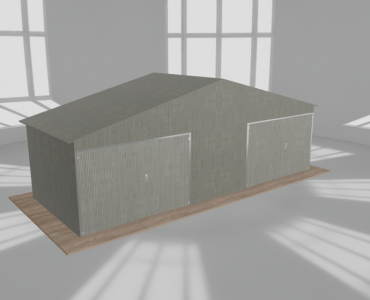 Garaż blaszany 8x3m dwustanowiskowy
  dwuspadowy Ocynk