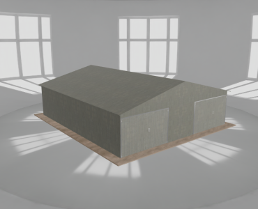 Garaż blaszany 8x9m dwustanowiskowy
  dwuspadowy Ocynk