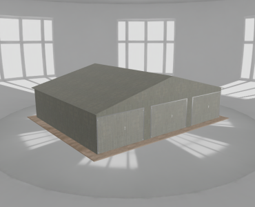 Garaż blaszany 10x8m trzystanowiskowy
  dwuspadowy Ocynk