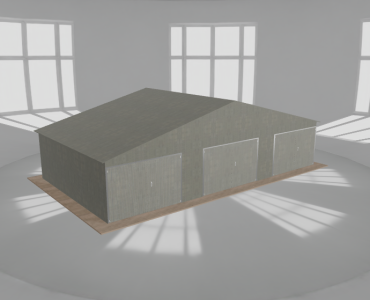 Garaż blaszany 11x6m trzystanowiskowy
  dwuspadowy Ocynk