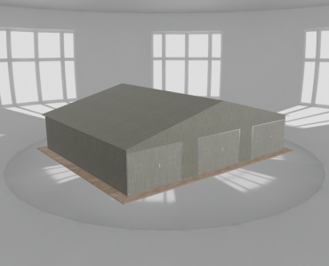 Garaż blaszany 11x9m trzystanowiskowy
  dwuspadowy Ocynk
