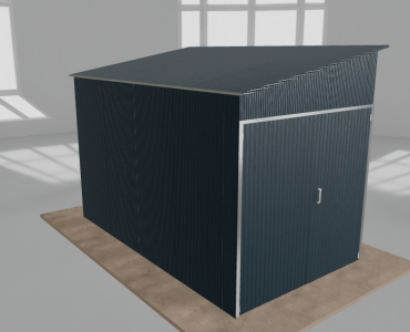 Garaż blaszany 2x3.5m jednostanowiskowy
  spad w lewo Grafit