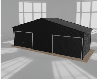 Garaż blaszany 8.5x3m dwustanowiskowy dwuspadowy Czarny