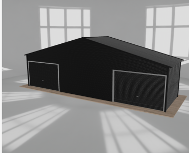 Garaż blaszany 10x3m dwustanowiskowy dwuspadowy Czarny