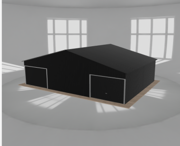 Garaż blaszany 10.5x8m dwustanowiskowy dwuspadowy Czarny