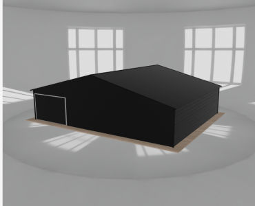 Garaż blaszany 10.5x8.5m jednostanowiskowy dwuspadowy Czarny