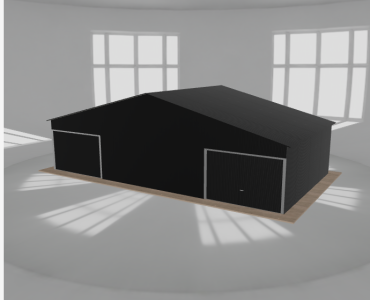 Garaż blaszany 11x6m dwustanowiskowy dwuspadowy Czarny