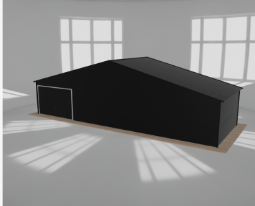 Garaż blaszany 11.5x4m jednostanowiskowy dwuspadowy Czarny