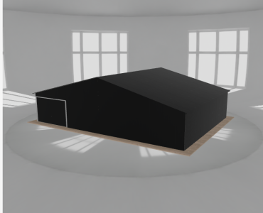 Garaż blaszany 11.5x8.5m jednostanowiskowy dwuspadowy Czarny
