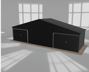 Garaż blaszany 10x3m dwustanowiskowy dwuspadowy Czarny