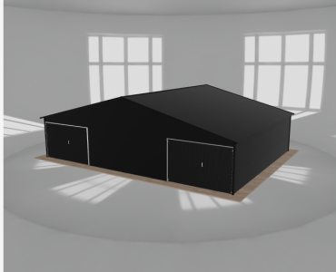 Garaż blaszany 10.5x8m dwustanowiskowy dwuspadowy Czarny