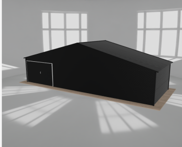 Garaż blaszany 11x4m jednostanowiskowy dwuspadowy Czarny