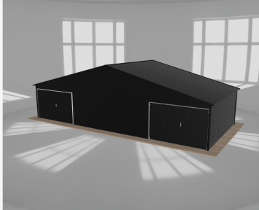 Garaż blaszany 11x5m dwustanowiskowy dwuspadowy Czarny