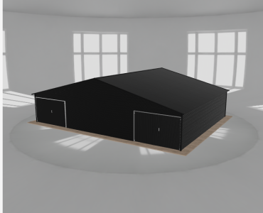 Garaż blaszany 11.5x9m dwustanowiskowy dwuspadowy Czarny