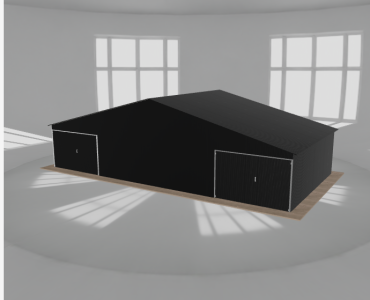 Garaż blaszany 12x6m dwustanowiskowy dwuspadowy Czarny