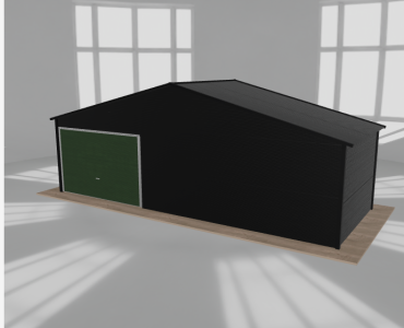 Garaż blaszany 8x3m jednostanowiskowy dwuspadowy Czarny