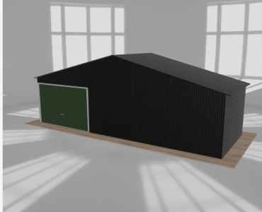 Garaż blaszany 8.5x3m jednostanowiskowy dwuspadowy Czarny