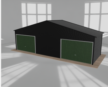Garaż blaszany 9x3m dwustanowiskowy dwuspadowy Czarny