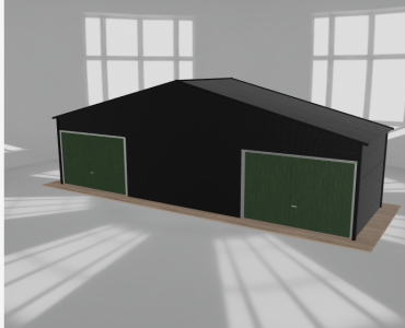 Garaż blaszany 10x3m dwustanowiskowy dwuspadowy Czarny